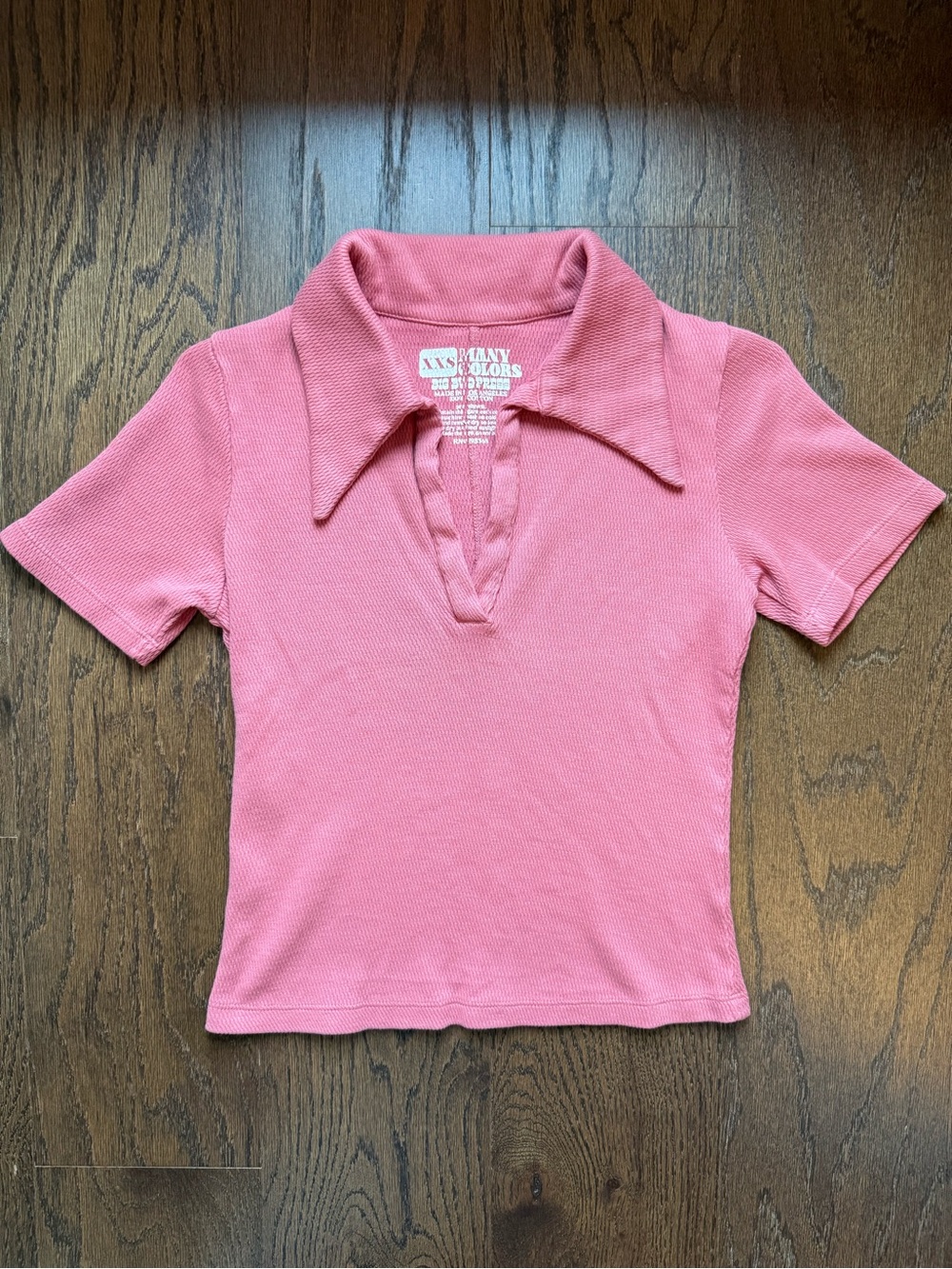 Big Bud Press Short Sleeve Fisherman Polo Raspberry Sorbet XXS